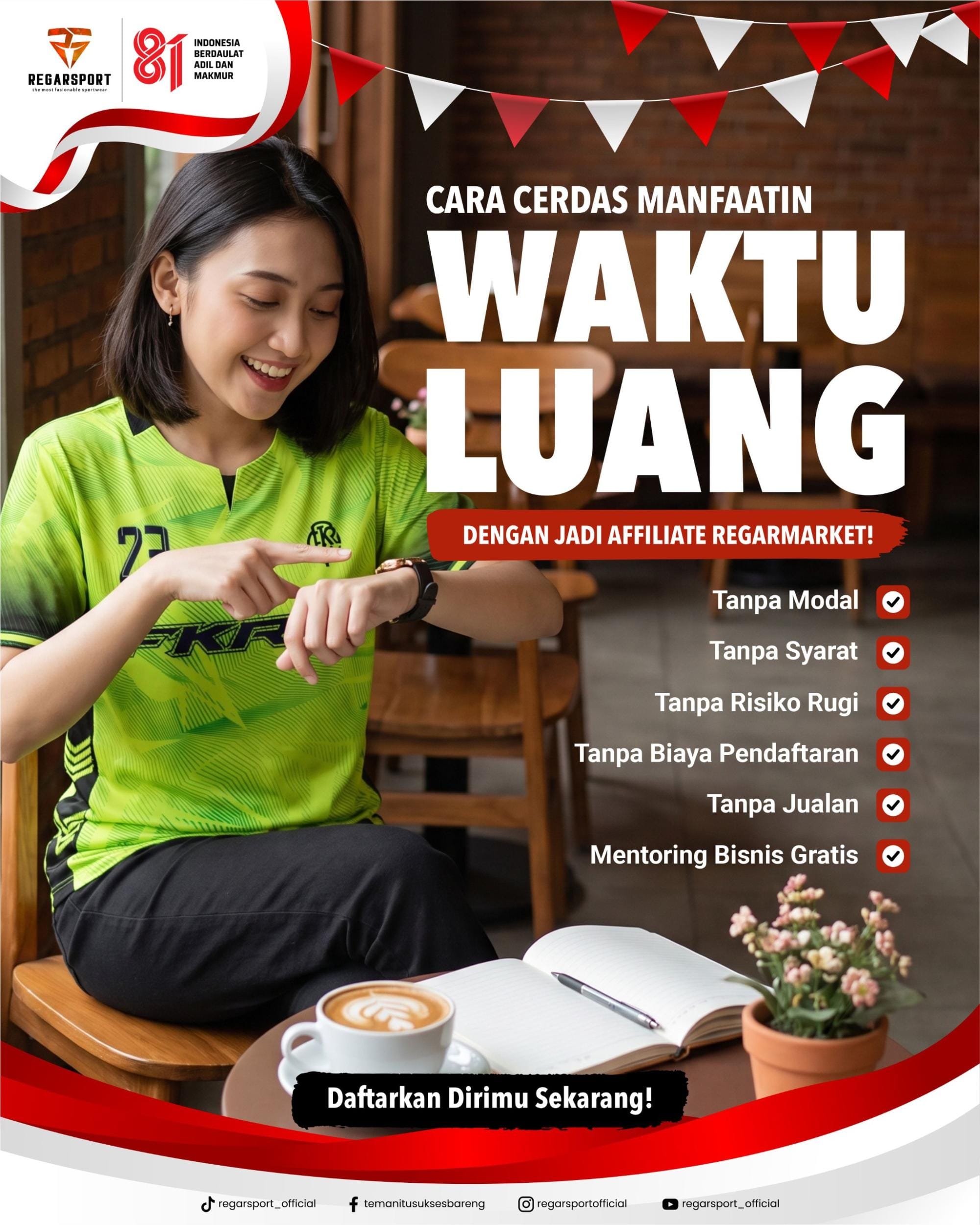 Cara Cerdas Manfaatkan Waktu Luang dan Dapatkan Penghasilan Tanpa Modal Jadi Affiliate RegarMarket
