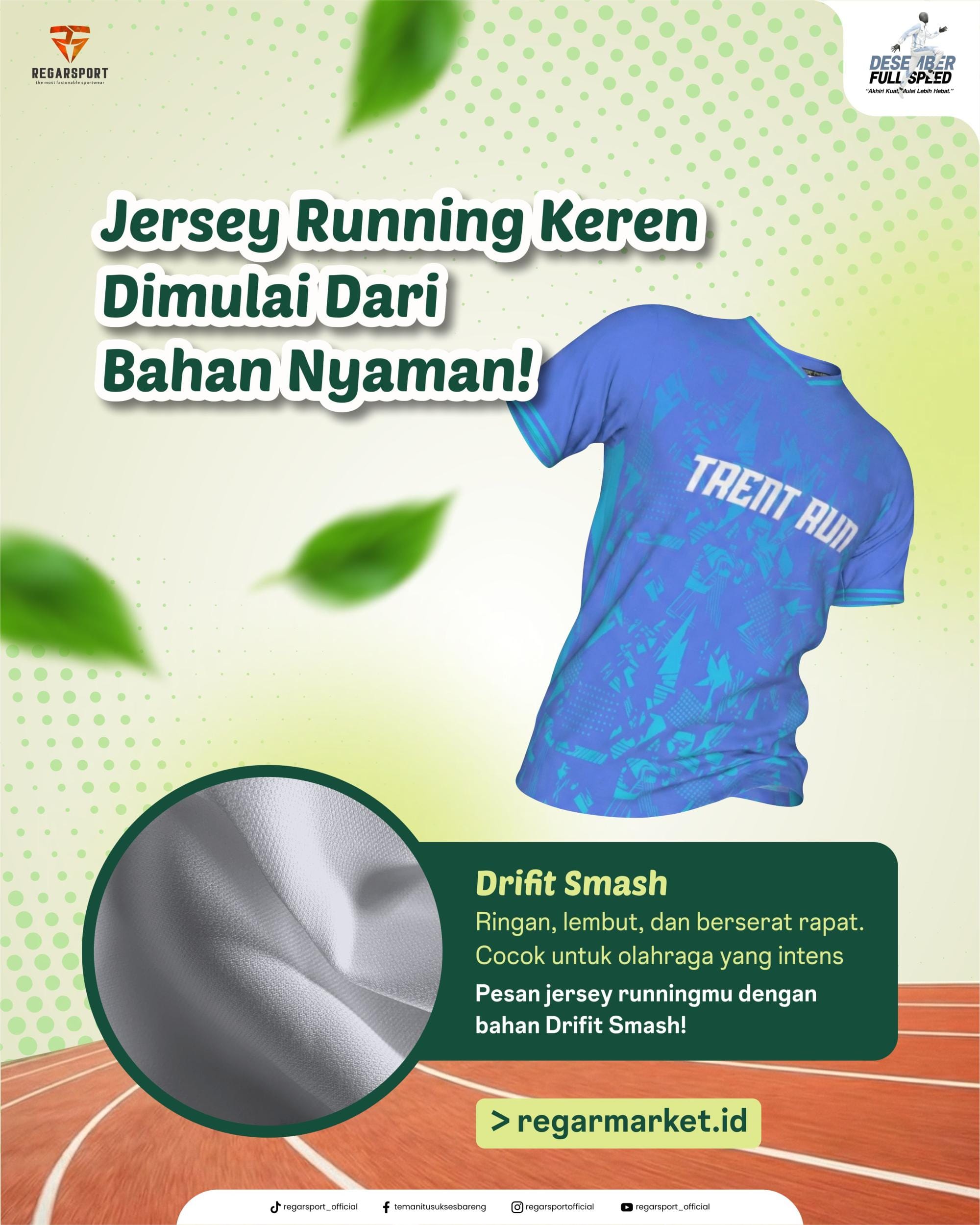 Jersey Running Keren dengan Bahan Drift Smash yang Nyaman