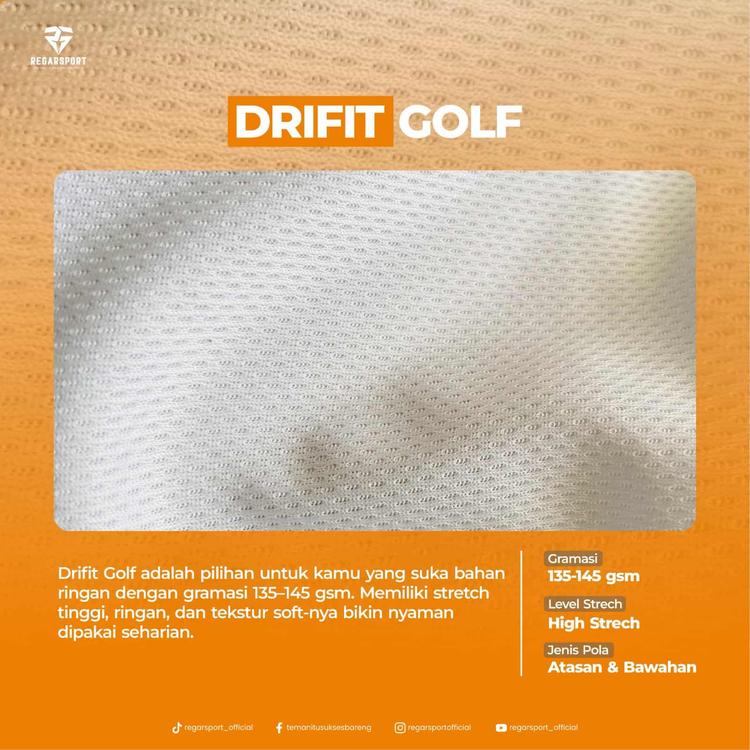 Bahan Kain Dryfit Golf