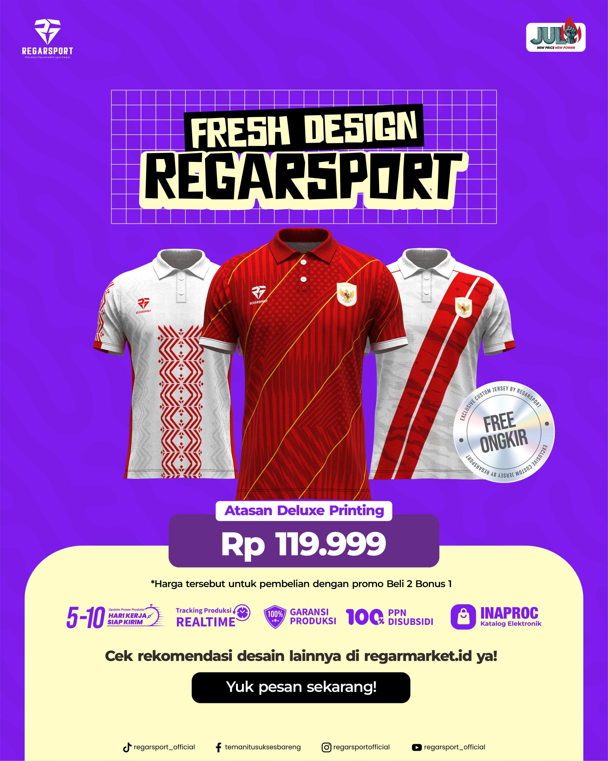 Jersey Polo Merah Putih Custom Deluxe Printing Jersey Polo Merah Putih Custom Deluxe Printing