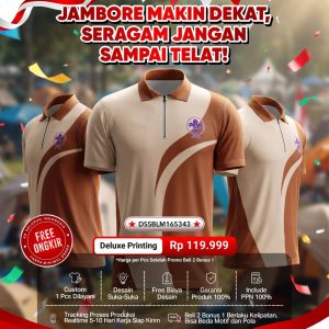 Jersey Seragam Jambore Pramuka Kerah Polo Regarsport Deluxe Printing — Beli 2 Bonus 1 Gratis Ongkir