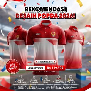 Jersey Popda 2026 Regarsport Kerah Polo Deluxe Printing — Beli 2 Bonus 1 Gratis Ongkir