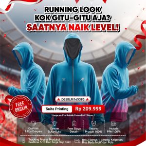 Custom Jaket Running Hoodie Regarsport Suite Printing — Beli 2 Bonus 1 Gratis Ongkir