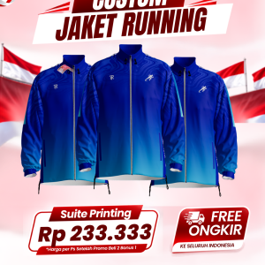 Custom Jaket Running Regarsport Suite Printing — Beli 2 Bonus 1 Gratis Ongkir