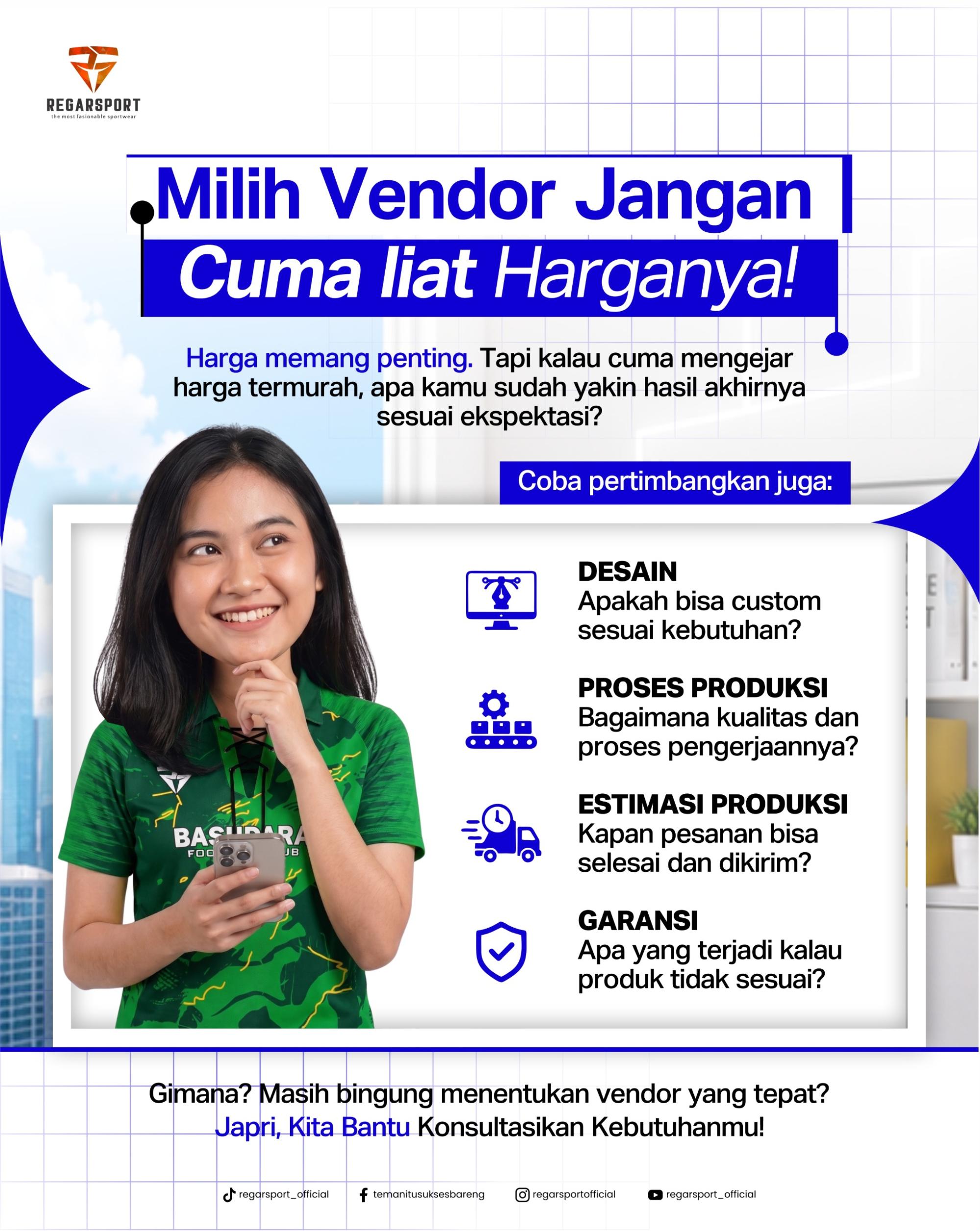 Memilih Vendor Pakaian Olahraga: Jangan Hanya Melihat Harga Saja!