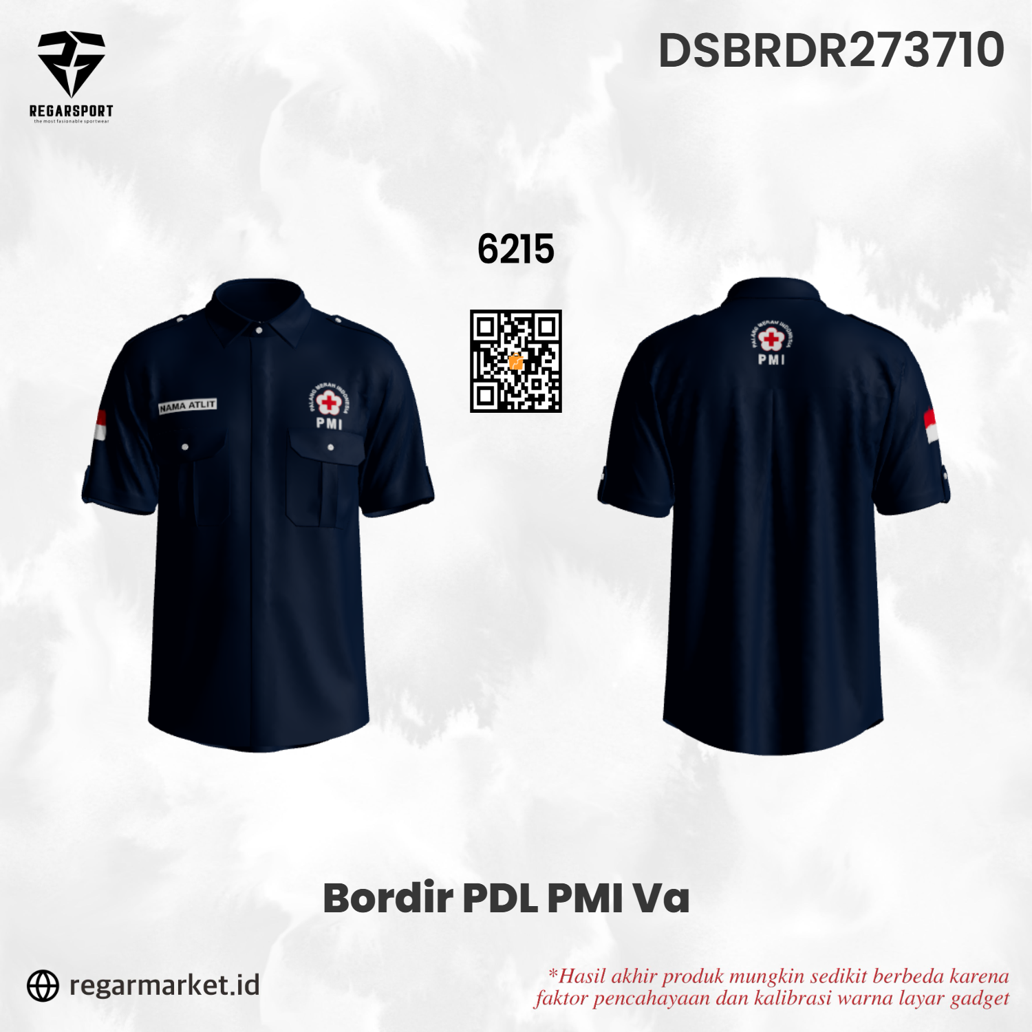 Kemeja PDL PMI Biru Dongker Custom Nama Seragam Lapangan Palang Merah Indonesia Pria Dewasa Kemeja PDL PMI Biru Dongker Custom Nama Seragam Lapangan Palang Merah Indonesia Pria Dewasa
