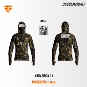 Jersey Mancing Anglerfull 1 – Loreng Hijau Motif Samar Strike Up Custom Nama