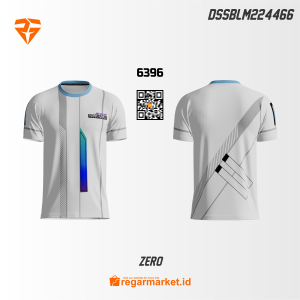Jersey Esports Custom Printing ZERO – Desain Modern Putih Gradasi Biru Ungu