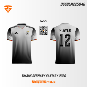 Jersey Bola Custom Timans Germany Fantasy 2026 – Putih Hitam Gradasi Elegan