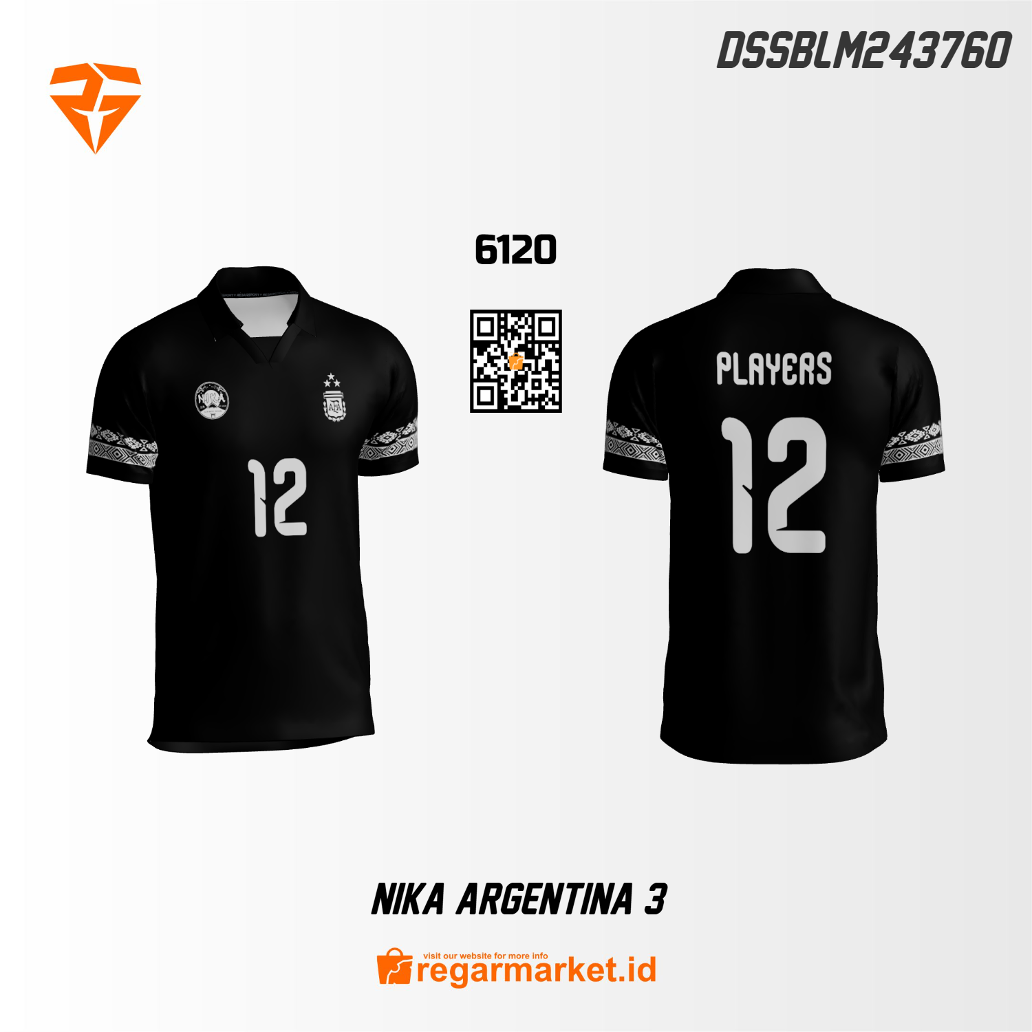 Jersey Sepak Bola Argentina 3 – Hitam Motif Etnik Custom Nama & Nomor Jersey Sepak Bola Argentina 3 – Hitam Motif Etnik Custom Nama & Nomor