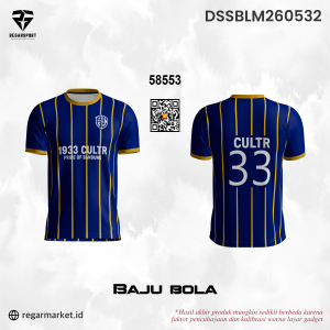 Jersey Bola Custom Printing 1933 Cultr Pride of Bandung – Biru Emas