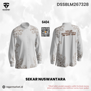 Kemeja Lengan Panjang Sekar Nuswantara Jaya Rahayu Lestari Desain Eksklusif