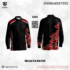 Kemeja Wijaya Ratih Printing Custom Motif Awan Klasik Elegan Pria Dewasa