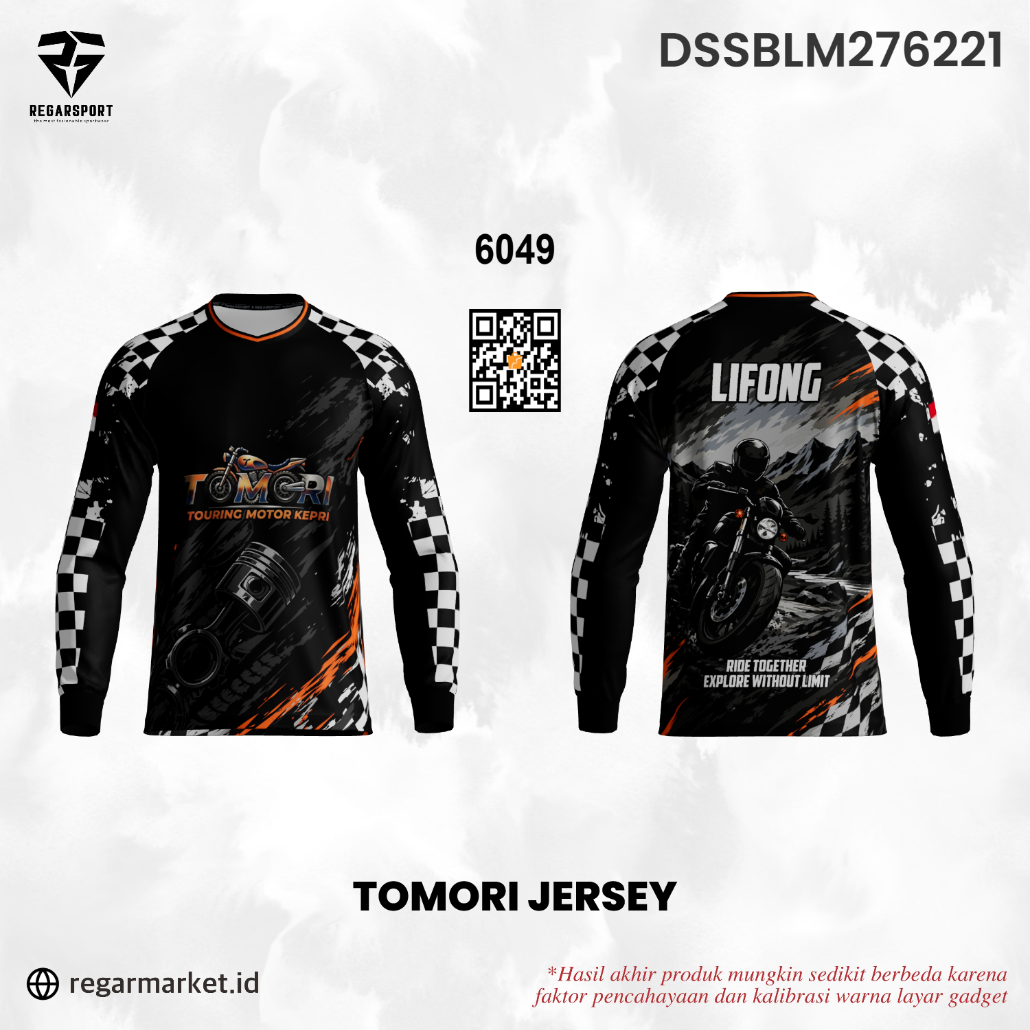 Jersey Touring Motor Tomori Hitam Putih Oranye Lengan Panjang Drifit Premium Pria Dewasa Jersey Touring Motor Tomori Hitam Putih Oranye Lengan Panjang Drifit Premium Pria Dewasa