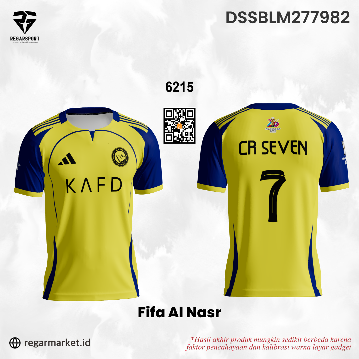 Jersey Bola Al Nassr CR7 Kuning Biru Home KAFD Drifit Premium Pria Dewasa Jersey Bola Al Nassr CR7 Kuning Biru Home KAFD Drifit Premium Pria Dewasa