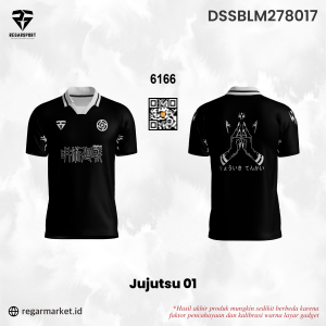 Jersey Jujutsu 01 Hitam Motif Anime Jujutsu Kaisen Drifit Premium Pria Dewasa