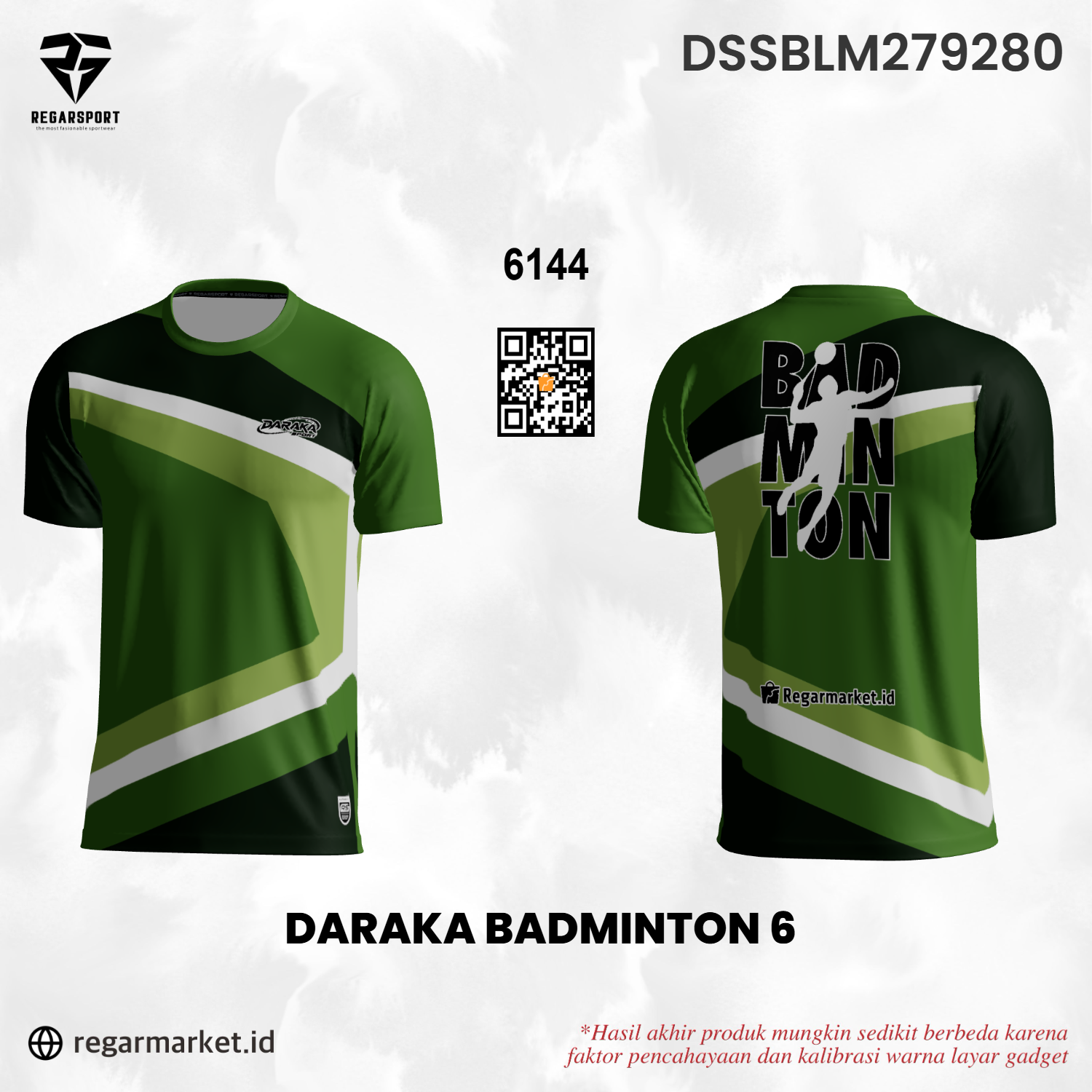 Jersey Badminton Daraka Badminton 6 Hijau Putih — Pria Dewasa S-5XL Drifit Premium Custom Nama & Nomor Jersey Badminton Daraka Badminton 6 Hijau Putih — Pria Dewasa S-5XL Drifit Premium Custom Nama & Nomor
