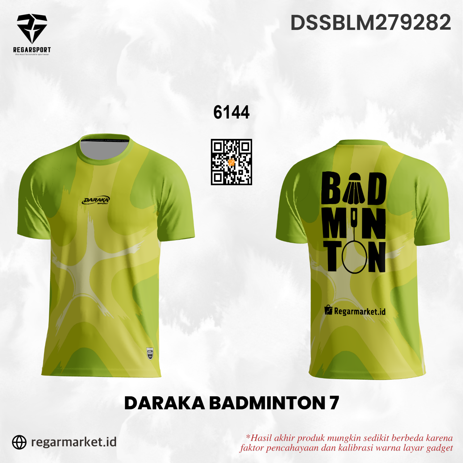 Jersey Badminton Daraka Badminton 7 Hijau Kuning — Pria Dewasa S-5XL Drifit Premium Custom Nama & Nomor Jersey Badminton Daraka Badminton 7 Hijau Kuning — Pria Dewasa S-5XL Drifit Premium Custom Nama & Nomor