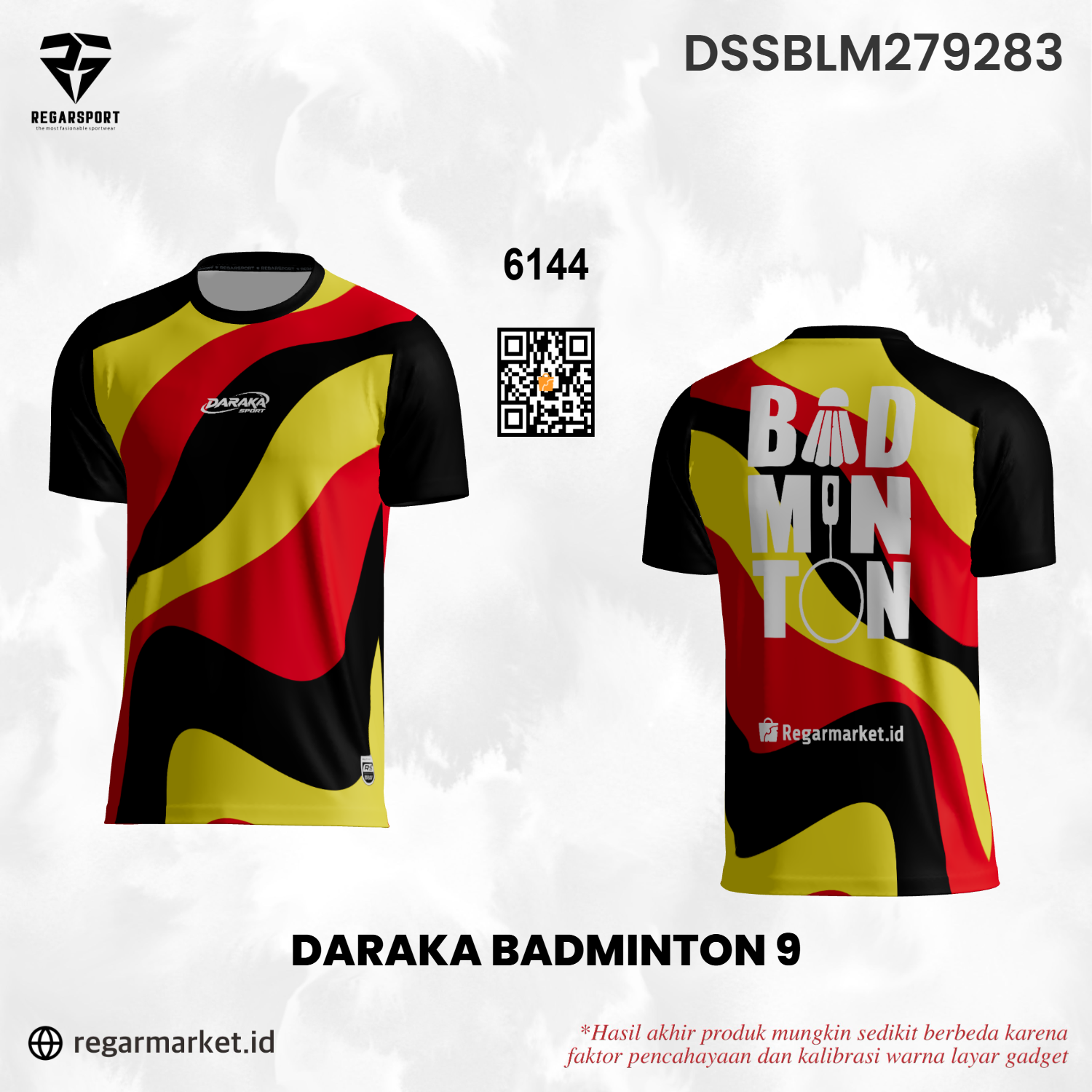 Jersey Badminton Daraka Badminton 9 Hitam Kuning Merah — Pria Dewasa S-5XL Drifit Premium Custom Nama & Nomor Jersey Badminton Daraka Badminton 9 Hitam Kuning Merah — Pria Dewasa S-5XL Drifit Premium Custom Nama & Nomor
