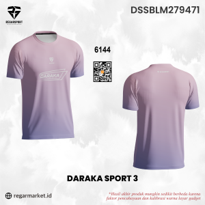 Jersey Olahraga Daraka Sport 3 Gradasi Ungu — Pria Dewasa S-5XL Drifit Premium Custom Logo & Nama