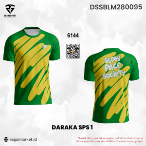 Jersey Lari Daraka SPS 1 Hijau Kuning Slow Pace Society Bisa Custom Nama
