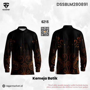 Kemeja Batik Printing Custom Pria Dewasa Desain Modern Elegan