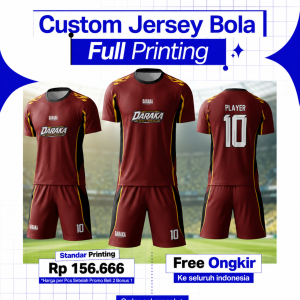 Custom Jersey Bola Full Printing Regarsport — Standar Printing Beli 2 Bonus 1
